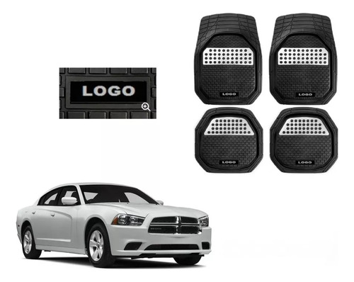 Tapetes 4pz Bandeja 3d Logo Dodge Charger 2011 - 2013 2014