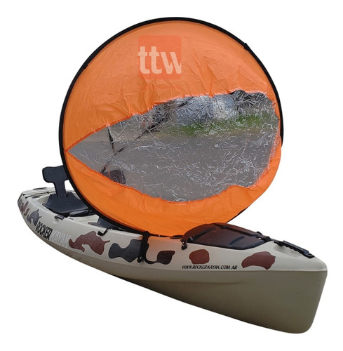 Imagen 6 de 11 de Vela Grande Kayak Sail 118 Cm Bolso Kayak Tabla Sup Inflable