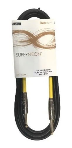 Cable Kwc Super Neon 194 Plug/plug 3m Negro