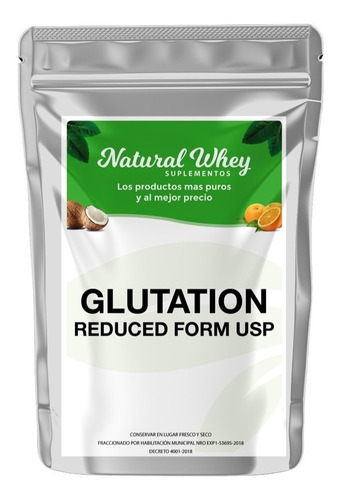 Suplemento en polvo Natural Whey Suplementos  Glutation Reduced Form USP en sachet de 20g