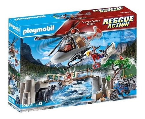 Playmobil Operacion Rescate Aereo Rescue Action 70663 Edu