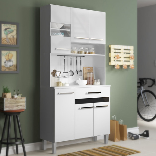 Kit Mueble Cocina 6 Puertas 1 Cajón Blanco 136109 / C & S 