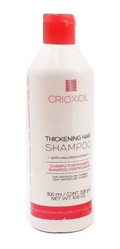 Shampoo Crioxidil Anticaída 300ml Con Extracto De Malabar 
