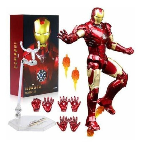 Figura Iron Man Mark 3 Marca Zdtoys Con Accesorios 