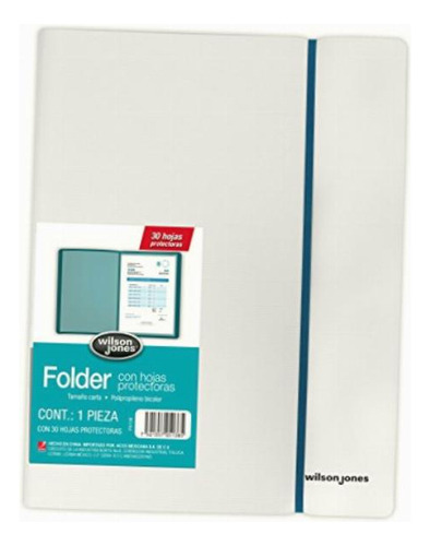 Wilson Jones P5138 Folder Con 30 Hojas Protectoras, Color