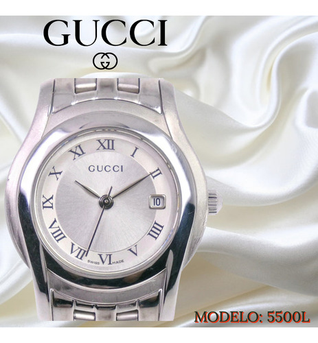 Gucci 5500m Classic Quartz 37mm Sapphire Glass Ultra Slim 