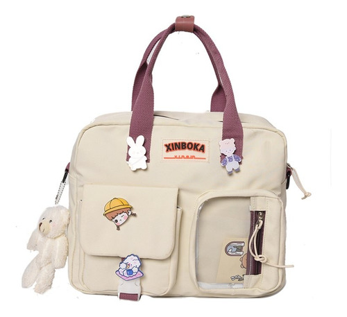 Bolso Bandolera Morral Kawaii Importado Con Accesorios