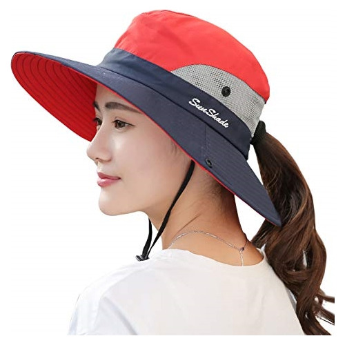 Muryobao Sombrero De Cola De Caballo Para Mujer, Protección