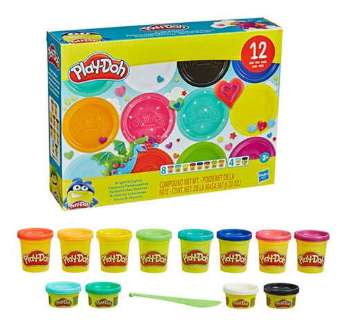 Brillantes Creaciones Play Doh Plasticina 12 Potes Original