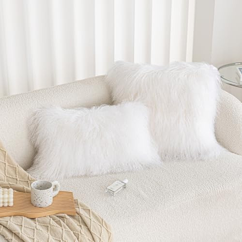 Rose Feather Real 100% Tibetan Mongolian Lamb Sheepskin Wool