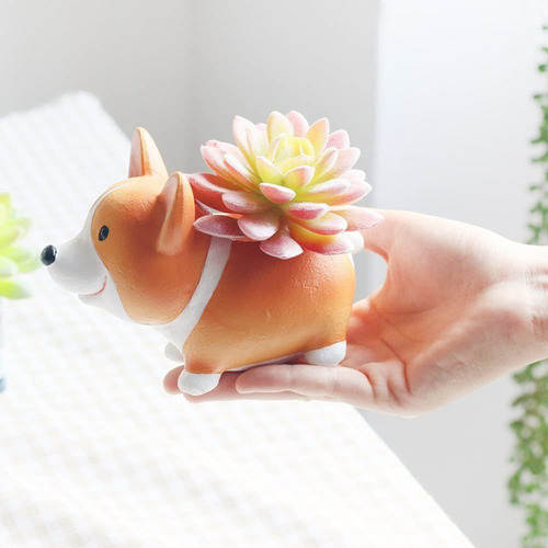 Mz Corgi Planter Creative Gifts, Bonitas Macetas Con Forma