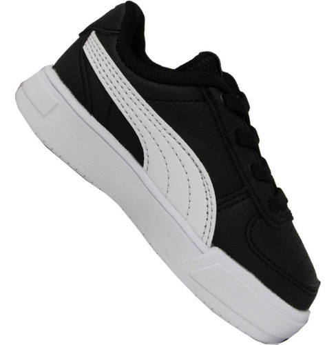 Original Tenis Puma Caven Ac Infantil Baby Negro Garra Blanc