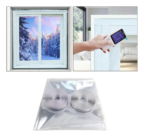 . Película Aislante For Ventanas De Invierno, 2 Unidades, De