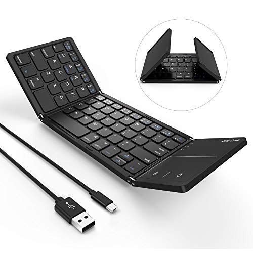 Teclado Bluetooth Plegable, Jelly Comb B003b Modo Dual Usb C