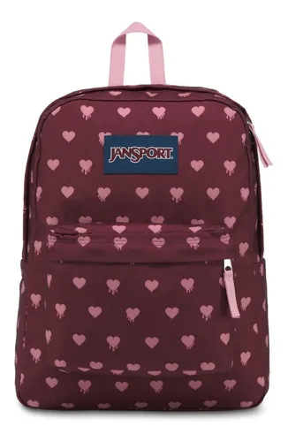 Mochila Jansport Clasica Vino Corazones Js00t50148x Moda
