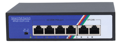 Ethernet De 6 Puertos Poe De 1,2 Gbps, No Gestionado, Plug A