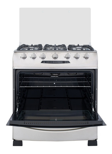 Imagen 3 de 6 de Estufa Haceb Orégano 76-VF gas natural 6 quemadores inox 110V - 120V puerta con visor