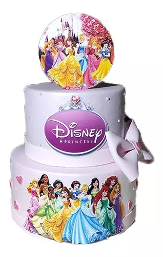 Bolo Fake Falso Tema Princesas Disney Base Única 20 Cm em Promoção na  Americanas