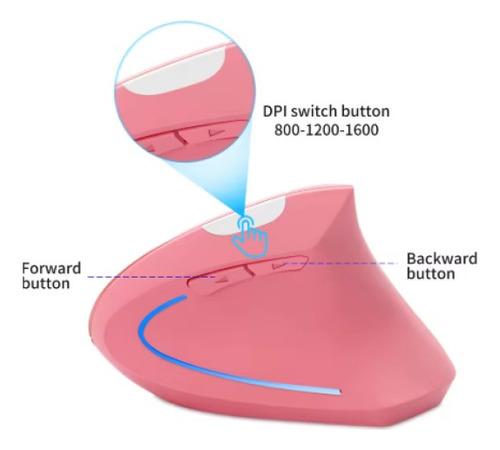 Mouse Genérico Ergonómico Vertical C18 Inalámbrico