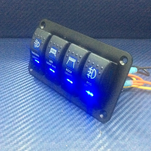 Panel 4 Switch Rocker Iluminados Vehículos Excavadoras Rzr