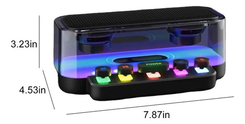 Altavoz Bluetooth, Graves Pesados, Botón Steampunk, Barra Co