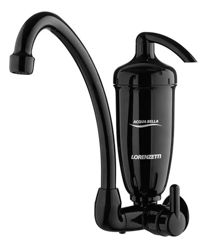 Torneira Com Filtro Lorenzetti Acqua Bella De Parede Preta Preto