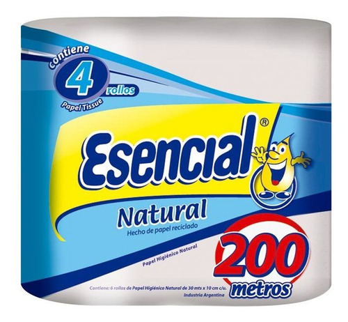 Pack X 12 Unid Papel Higienico  Nat 4x50 Mt Esencial