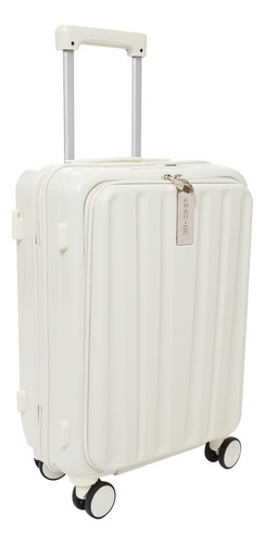 Maleta Chica Travel Mano Abs Tsa 4 Ruedas Resistente Avion Blanco Fashion