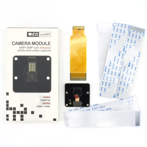Cámara Negra Para Raspberry Pi 4/3/2/zero W (5mp, Sin Filtro