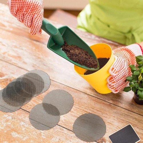 100 Piezas De Almohadilla De Malla Para Plantas Con Agujero