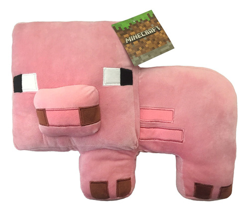 Jay Franco Mojang Minecraft - Almohada De Peluche De Cerdo D