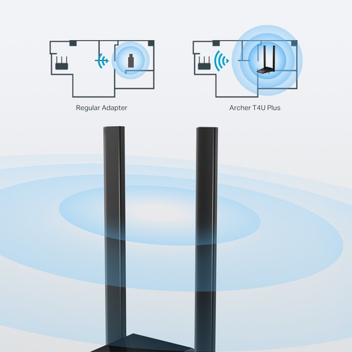 Imagen 7 de 8 de Capturador De Red Tp-link Usb Archer T4u Plus Dual Band
