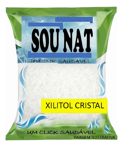 Xilitol Natural Puro 1kg Autêntico Sem Misturas Branco