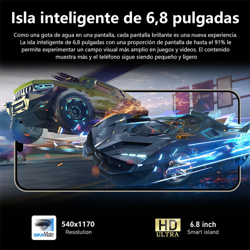 Teléfonos Inteligentes Android Baratos I15 Pro Max Blanco 6.8 En 2gb Ram 16gb Rom