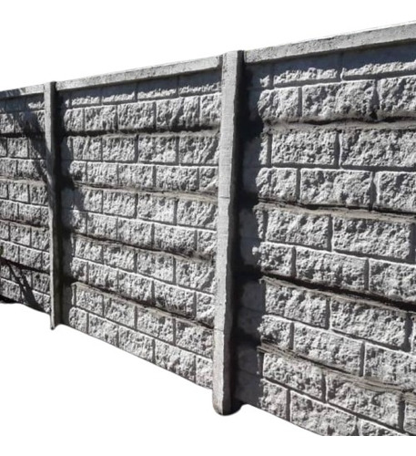 Muro Cerco Perimetral De Hormigón Premoldeado-bloque Rústico