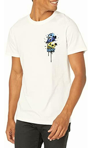 Southpole Camiseta Para Hombre Emoji, White Happy Club,