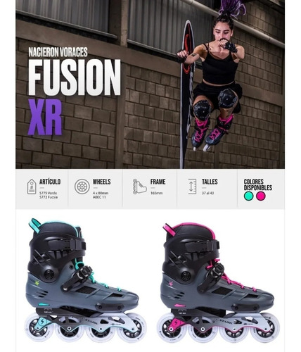 Rollers Profesional Bota Rígida Stark Fusion Xr 80mm Abec 11