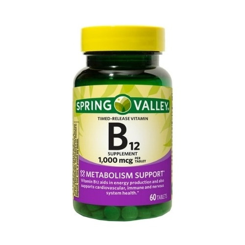 Spring Valley Vitamina B12 1,000mcg 60 Tabletas 