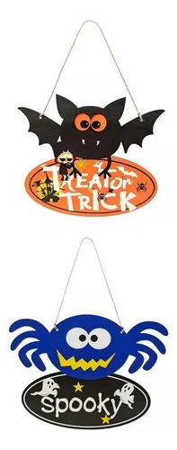 comprar 2 Placas Colgantes For Decoración De Puerta De Halloween.