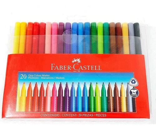 Marcadores Faber Castell Grip X 20 Surtidos (1204906)