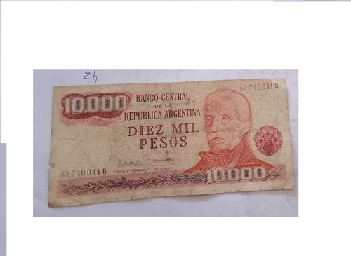 4 Billetes Antiguos De 10.000  De San Martín