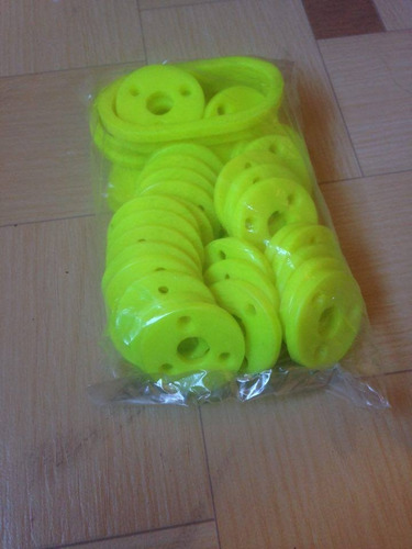 32 Arandelas Para Futbolito Verde Limón 1/2 Pulgada