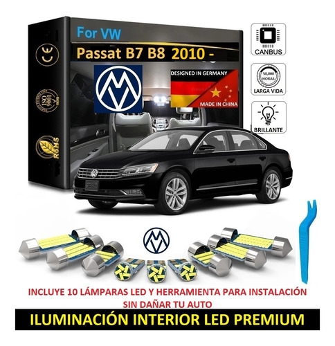 Kit Iluminación Interior Premium Led Blanco Vw Passat B7 B8