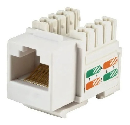 Keystone Evus C-102 Rj-45 Femea Cat6e Branco