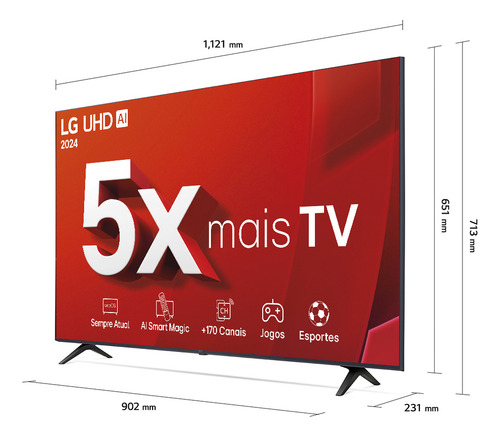 Smart Tv Led 50 Uhd 4k LG 50ut8050psa Thinq Ai Alexa Hdr10