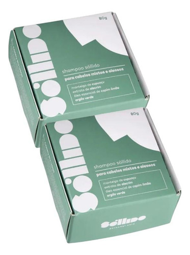Kit Shampoo Sóllido Para Cabelos Mistos E Oleosos 2un 80g Cd