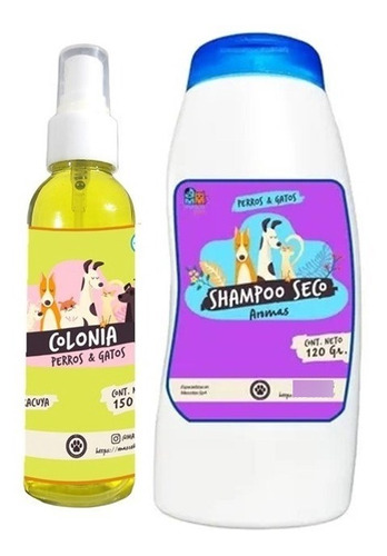 Kit Para Perro Shampoo Seco Fruitilicious + Colonia Maracuya