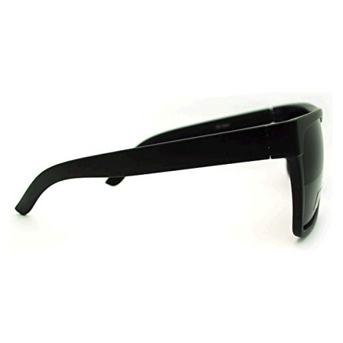 Super Negro Oscuro Gafas De Sol Lentes Flat Top Cuadrado Mob