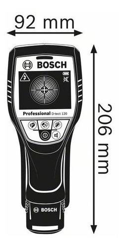 Imagen 3 de 7 de Detector De Materiales Bosch D-tect 120 Caño Pvc Pared