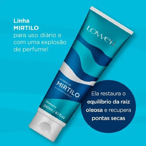 Shampoo Lowell Mirtilo De 240g Envios